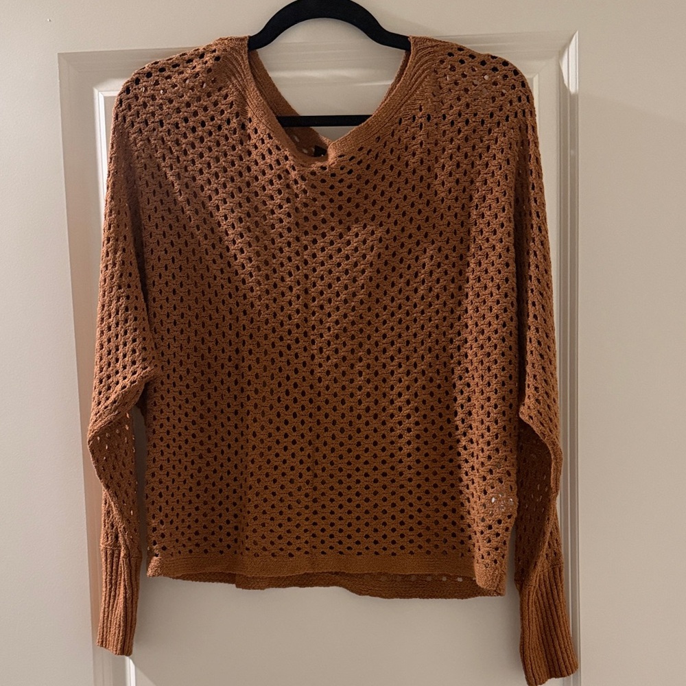 Express Warm Brown/copper Knit Top